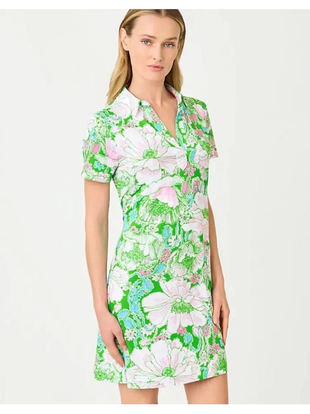 Lilly Pulitzer Dune Dress Putting GreenPoppyland Floral Large